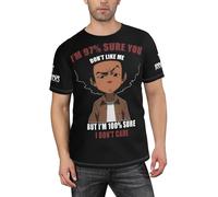 Men's The Boo*nd%ocks Huey and Riley T-Shirt Casual Short-Sleeve Tees Concert Merch Lightweight Tee-Shirt Black L