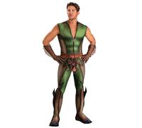 Men's The Boys The Deep Costume Jumpsuit with Belt, Gloves, Boot Covers and Octopus Accessory for Halloween Cosplay, Green, S
