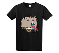 Men's The Cat Fast Food O Neck Men T Shirt T-Shirts Black 3XL