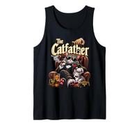 Men's The Catfather Funny Cat Dad Mafia Boss Tank Top