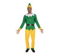Mens The Christmas Helper Costume Elf North Pole Xmas Festive Fancy Dress Outfit