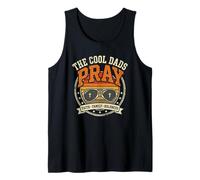 Mens The Cool Dads Pray Jesus Christian Father Blessed Tank Top