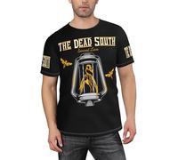 Men's The Dead Folk Band South T-Shirt Casual Short-Sleeve Tees Concert Merch Lightweight Tee-Shirt Black L