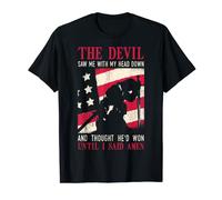 Mens The Devil Saw Me With My Head Down Thought He'D Won T-Shirt