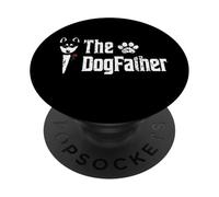 Mens The Dogfather Siberian Husky Dog Dad Fathers Day PopSockets Adhesive PopGrip