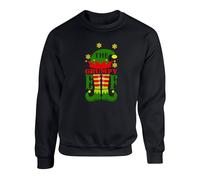 Men's The Grumpy Elf Festive Jumper, Funny Christmas Naughty Xmas Old Git Unisex Adults Sweatshirt Top(3XL, Black)
