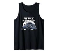 Mens The Hook Never Sleeps Tow Truck Driver Night Operator Tank Top
