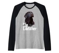 Mens The Lab Father Chocolate Lab Dad Labrador Retriever Dad Raglan Baseball Tee