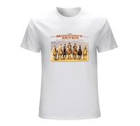 SHIXUED Men's The Magnificent Seven Retro Movie Western T Shirt White L
