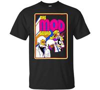 Mens The Mod Squad, Retro, 1960'S, Sixties, Tv, Hipster, Psychedelic Tee Pullover Men's Crewneck T-Shirt Short Sleeve Top Unisex Pure Cotton Tee Black M
