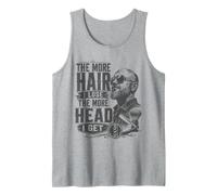 Mens The More Hair I Lose The More Head I Get Funny Bald Quote Tank Top
