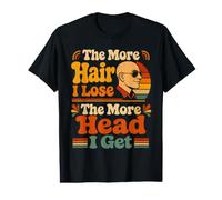 Mens The More Hair I Lose The More Head I Get Funny Bald Quote Value Graphic T-Shirt