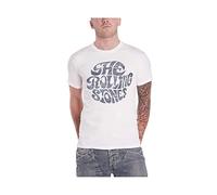 Men's The Rolling Stones Vintage 70's Logo White T-Shirt: Large