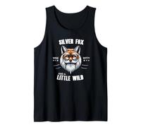 Mens The Silver Fox Wise and Witty Grandads Fathers Authentic Tank Top