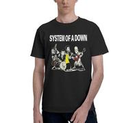 Men's The SOAD Down Music Rock Band System T Shirt Short Sleeve Tee Shirts Cotton Print Crewneck Loose Classic Soft Comfortable Casual Summer Tee Top Fashion,S-6XL