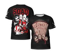 Men's The SOAD Down Music Rock Band System T-Shirts Short Sleeve Tee Shirts Crewneck Casual Regular Print Cool Summer Fashion Top Tees, S-3XL