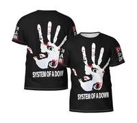 Men's The SOAD Down Music Rock Band System T-Shirts Short Sleeve Tee Shirts Crewneck Casual Regular Print Cool Summer Fashion Top Tees, S-3XL