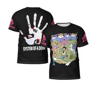 Men's The SOAD Down Music Rock Band System T-Shirts Short Sleeve Tee Shirts Crewneck Casual Regular Print Cool Summer Fashion Top Tees, S-3XL