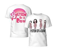 Men's The SOAD Down Music Rock Band System T-Shirts Short Sleeve Tee Shirts Crewneck Casual Regular Print Cool Summer Fashion Top Tees, S-3XL