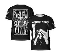 Men's The SOAD Down Music Rock Band System T-Shirts Short Sleeve Tee Shirts Crewneck Casual Regular Print Cool Summer Fashion Top Tees, S-3XL