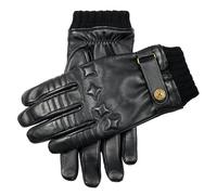 Men's The Suited Racer Touchscreen Cashmere-Lined Leather Driving Gloves - S / BLACK
