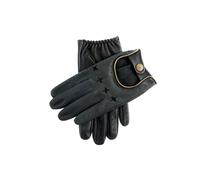 Men's The Suited Racer Touchscreen Leather Driving Gloves - BLACK/GOLD / XL
