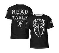 Men's The Table Head Reigns Roman Printed Crewneck Shirt Classic and Versatile Tops Comfortable and Breathable Shirt Multicolor S