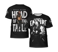 Men's The Table Head Reigns Roman Printed Crewneck Shirt Classic and Versatile Tops Comfortable and Breathable Shirt Multicolor L