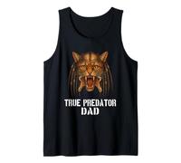 Mens The True Predator Dad Funny Design for Cat Lover Cat Dad Tank Top