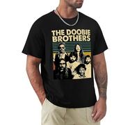 Men's TheDoobie Brothers Cotton Graphic Short Sleeve Crew Neck Clothing Tees T-Shirts Tops T Shirt