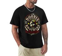 Men's TheDoobie Brothers Cotton Graphic Short Sleeve Crew Neck Clothing Tees T-Shirts Tops T Shirt