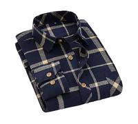 Mens Thermal Check Lumberjack Brushed Fleece Shirt Sherpa Jacket Casual Winter Warm Flannel Long Sleeve Shirt Lightweight Breathable Casual Button Down Zipped Pocket Padded (Multicolour 6,3XL,3XL)