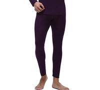 Mens Thermal Long Bottom Underwear Trousers Pants Leggings Plus Size Purple 7XL