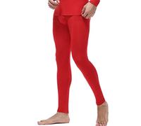Mens Thermal Long Bottom Underwear Trousers Pants Leggings Plus Size Red 7XL