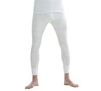 MENS THERMAL LONG JOHN UNDERWEAR WARM LEGGINGS WHITE OR CHARCOAL BLACK S M L XL XXL (MEDIUM - 33/35" WAIST, WHITE)