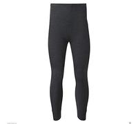 EUROTSHIRTS Mens Thermal Long John Underwear Warm Leggings White OR Charcoal Black S M L XL XXL (XXL - 42/44" Waist, Charcoal Black)