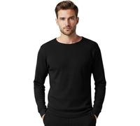Mens Thermal Long Sleeve T Shirt Underwear Vest Warm Winter Baselayer Top S-2XL (UK, Alpha, XXL, Regular, Regular, Black)