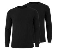 Men's Thermal Long Sleeve Tops 2 Pack, Warm Underwear Baselayer, S-XXL | Soft brushed inner with 0.45 TOG insulation, ribbed comfort fit, seam-free sides and ribbed cuffs for cold weather comfort