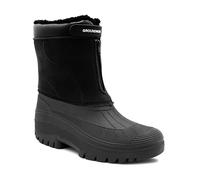Mens Thermal Snow Boots Mid Calf Winter Mucker Boot Warm Insulated Farm Yard Ground Work Mud Wellies Boots (Black, UK Footwear Size System, Adult, Men, Numeric, Medium, 10)