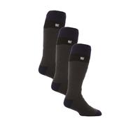 Heat Holders Men's Men's Thermal Striped Ski Socks | High Quality Heat Holders Extra Long Socks, Grey 6-11