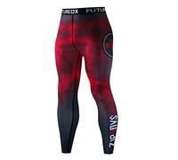 Men's Thermal Tight Tights Base Layer Trousers Long Johns Lightweight Skinny Pants for Running Exercise Fitness Compression Pants Warm Winter Suitable Workout Red XL