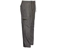 Mens Thermal Trousers Thick Fabric with Fleece Feel Inside Cargo Combat Trousers (3X-Large, Grey)