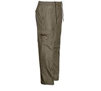 Mens Thermal Trousers Thick Fabric with Fleece Feel Inside Cargo Combat Trousers (3X-Large, Olive)