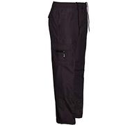Mens Thermal Trousers Thick Fabric with Fleece Feel Inside Cargo Combat Trousers (Medium, Black)