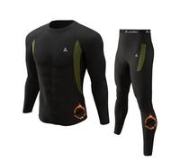Men's Thermal Underwear Base Layers Long Johns For Sport Ski Hunting Gear | Fleece Lined Top And Bottom, Strechable, Moisture-Wicking, Soft & Breathable Fabric, Ideal For Cold Weather Daily Underlayer