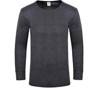 Mens Thermal Underwear Vests Long Sleeve Tops, Thermal T-Shirt Warm Underlayer Winter Thermals Base Layer Clothing Men Vest Top Size S-XXL (UK, Alpha, M, Regular, Regular, Grey)