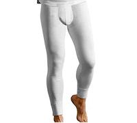 Mens Thermal Underwears Long Johns Brushed Pants Trousers Leggings (Medium, White)