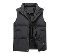 Mens Thermal Waistcoats Plus Size Puffer Gilets Thick Sleeveless Zip Up Coats Trendy Stand-Up Collar Vests Casual Warm Padded Down Outerwear with Pockets Size L-8XL