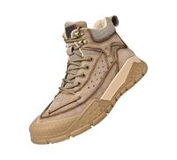 Mens Thermal Winter Boots, Flat Casual High Top Boot Fur Lined Snow Hiking Shoe Outdoor Non-Slip Waterproof Footwear Puncture Resistant Steel Toe Cap Boots Wear-Resistant Lace-Up Boot