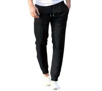 Mens Thermals top and Bottoms Men Athletic Jogger Pants Waffle Stretchy Elasitc Waist Drawstring Sweatpants with Pockets Loose-Fit Soft Comfy Cuffed Tapered Pants(Black,3XL)